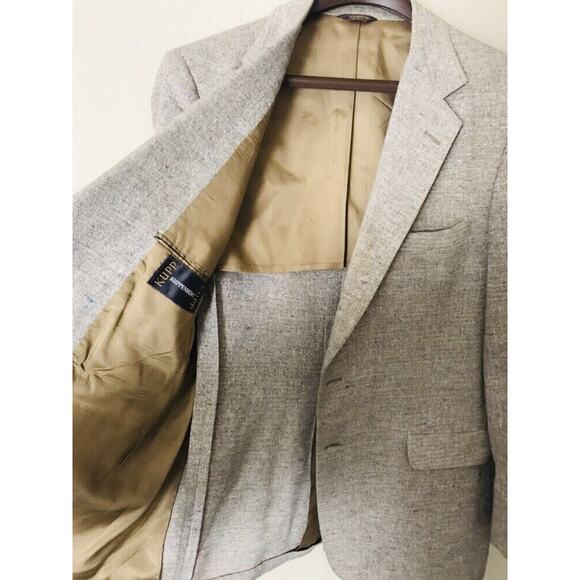 Men's KUPP Kuppenheimer Brown Tweed Sport Coat Jacket Size 32 Length - Picture 5 of 11